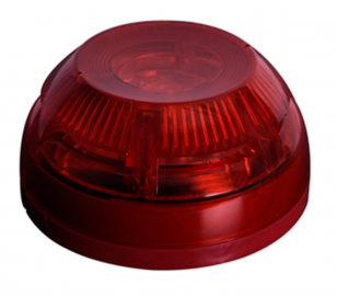 Teknim TFS-3192R Flaşörlü yangın alarm sireni, kırmızı.